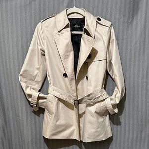 COACH Solid Short Trench, bone color,  size: XS